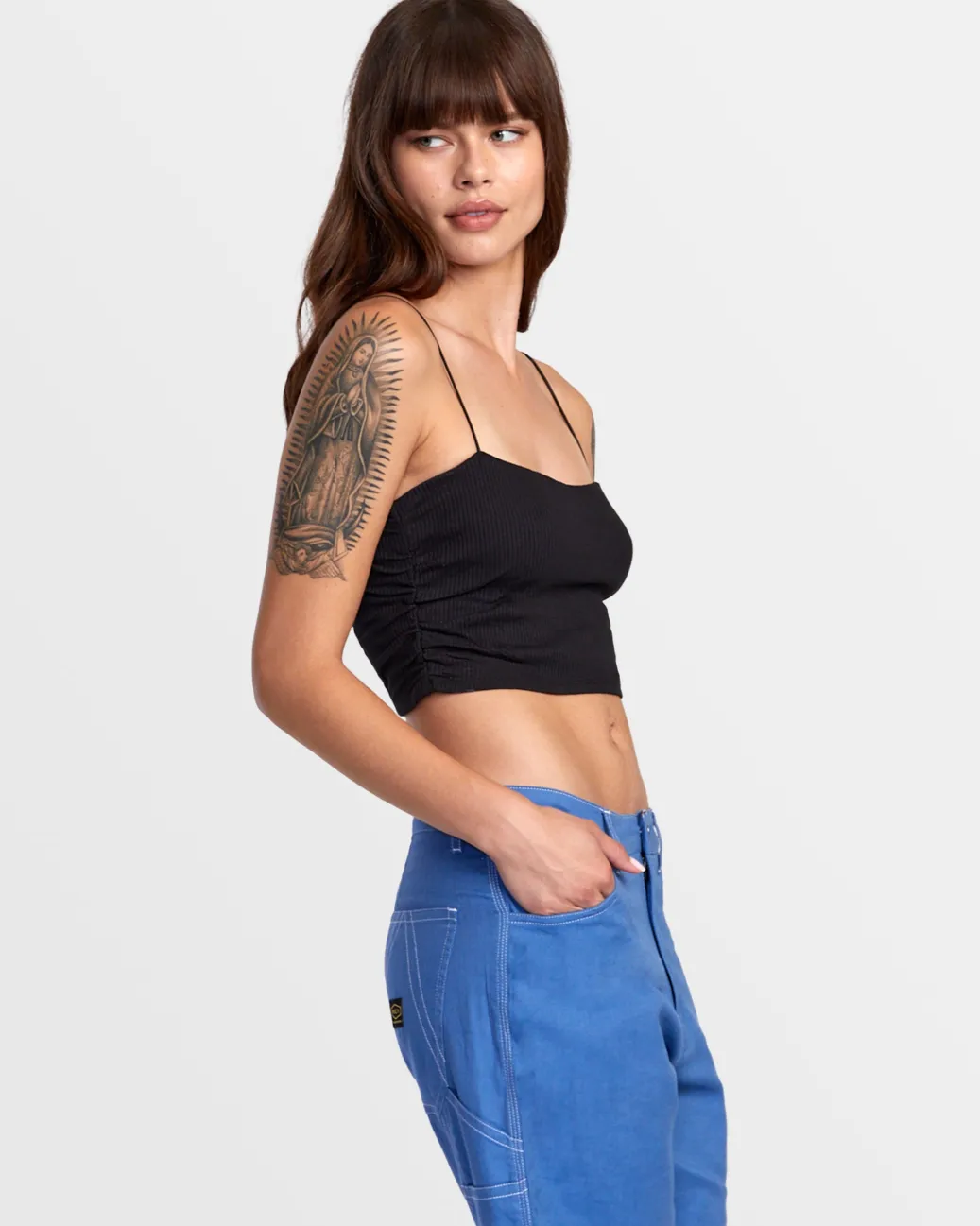 Women RVCA Tops>LEXI WIDE RIB FITTED TANK TOP