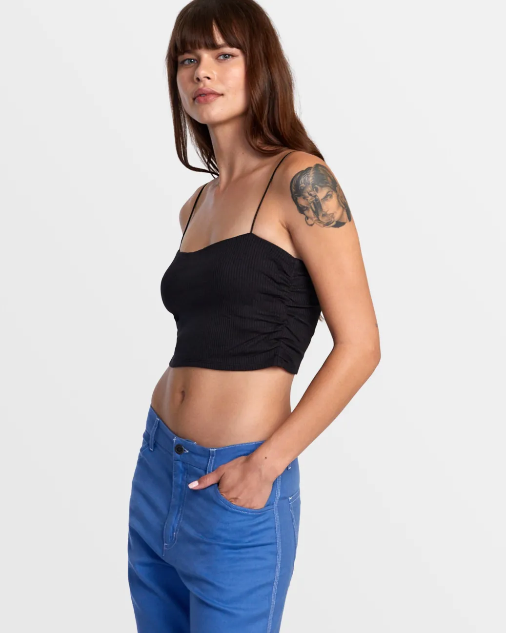 Women RVCA Tops>LEXI WIDE RIB FITTED TANK TOP