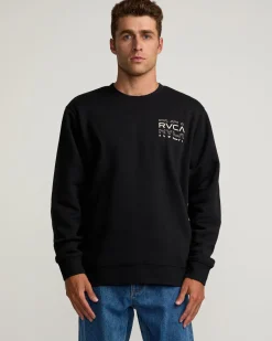 RVCA Hoodies / Sweatshirts|Shirts / Flannels>LOGO SHATTER CREW SWEATSHIRT