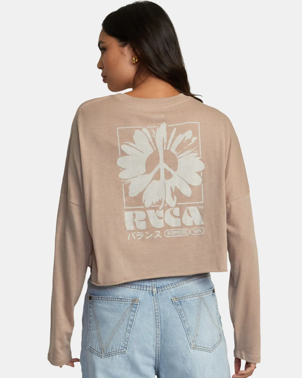 Women RVCA Tees / Tanks>LUAU VISTA LONG SLEEVE TEE