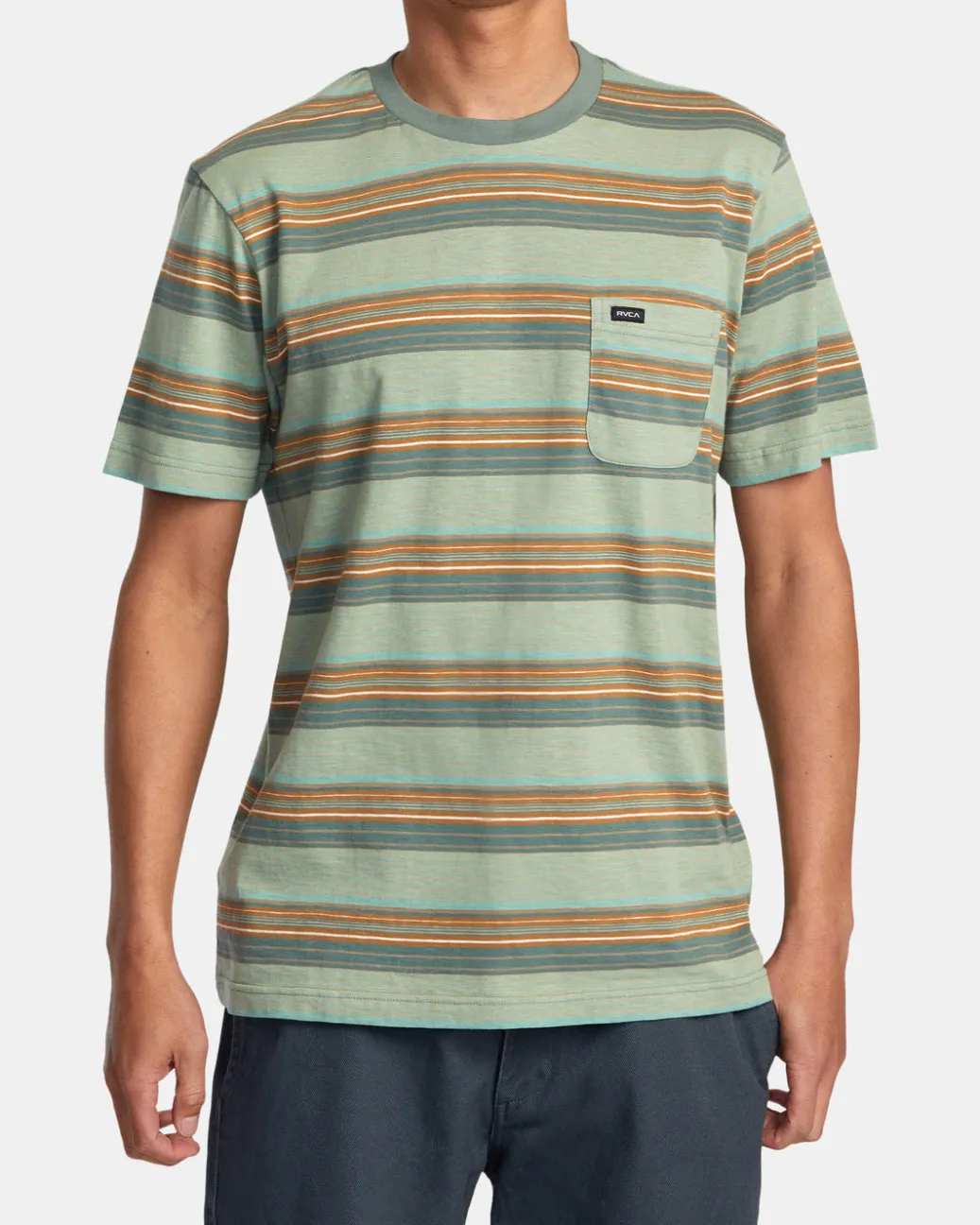 RVCA Tees / Tanks>MAGNOLIA CREW SHORT SLEEVE KNIT