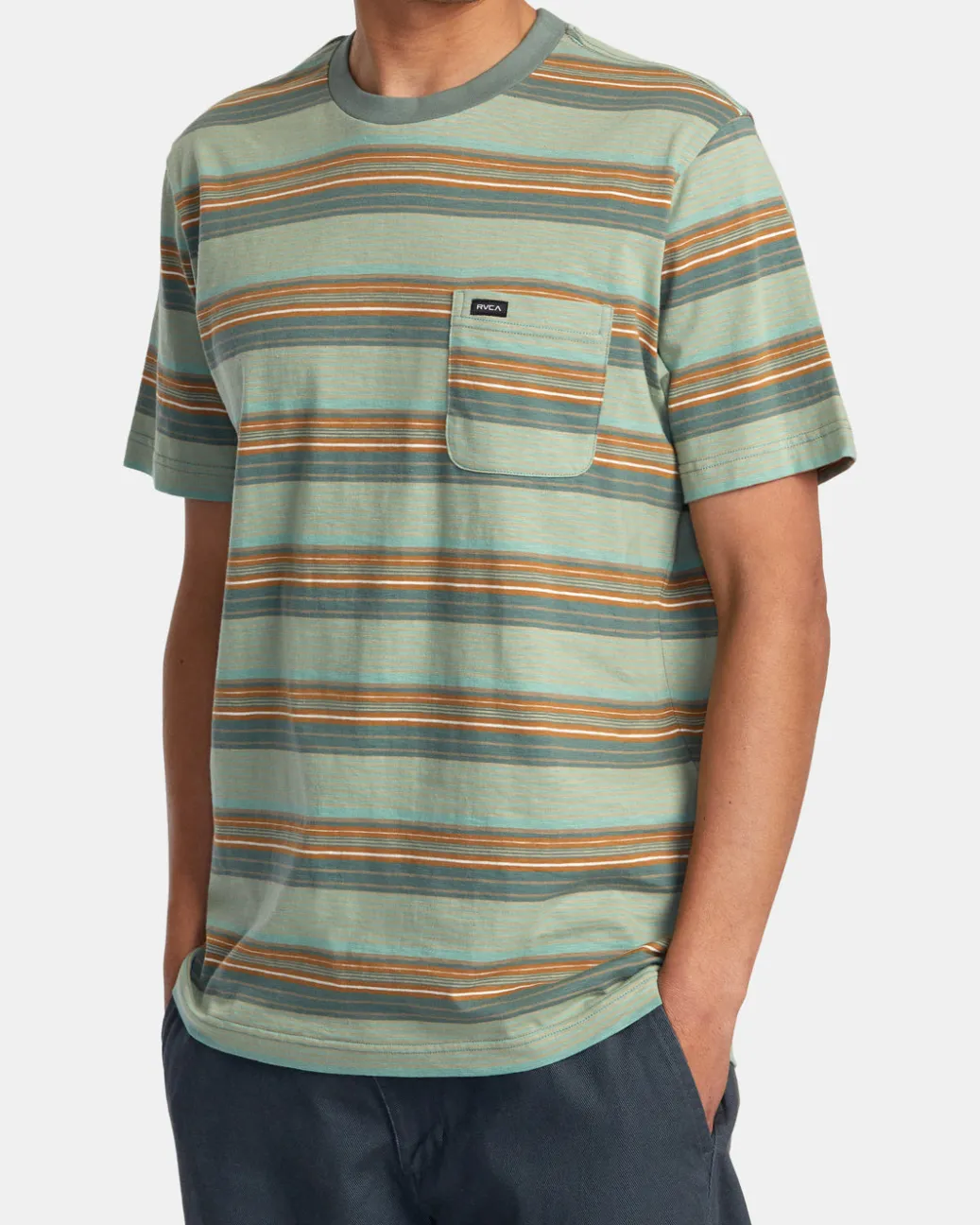 RVCA Tees / Tanks>MAGNOLIA CREW SHORT SLEEVE KNIT
