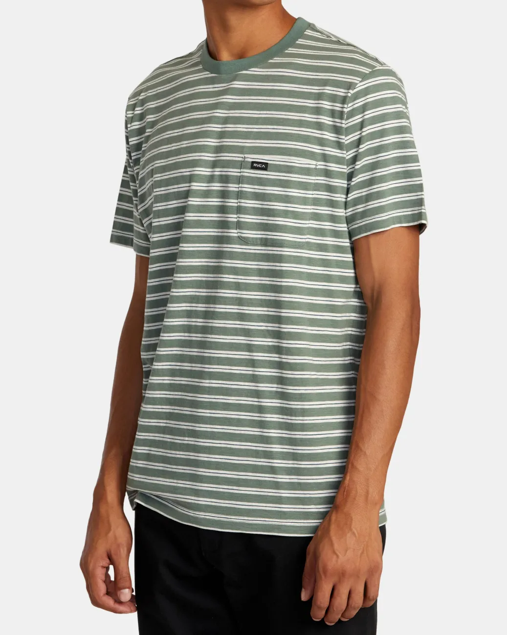 RVCA Tees / Tanks>MAGNOLIA CREW SHORT SLEEVE KNIT