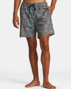 RVCA Boardshorts / Trunks|16"-17" Outseam>OBLOW TAPA ELASTIC WAIST BOARDSHORTS