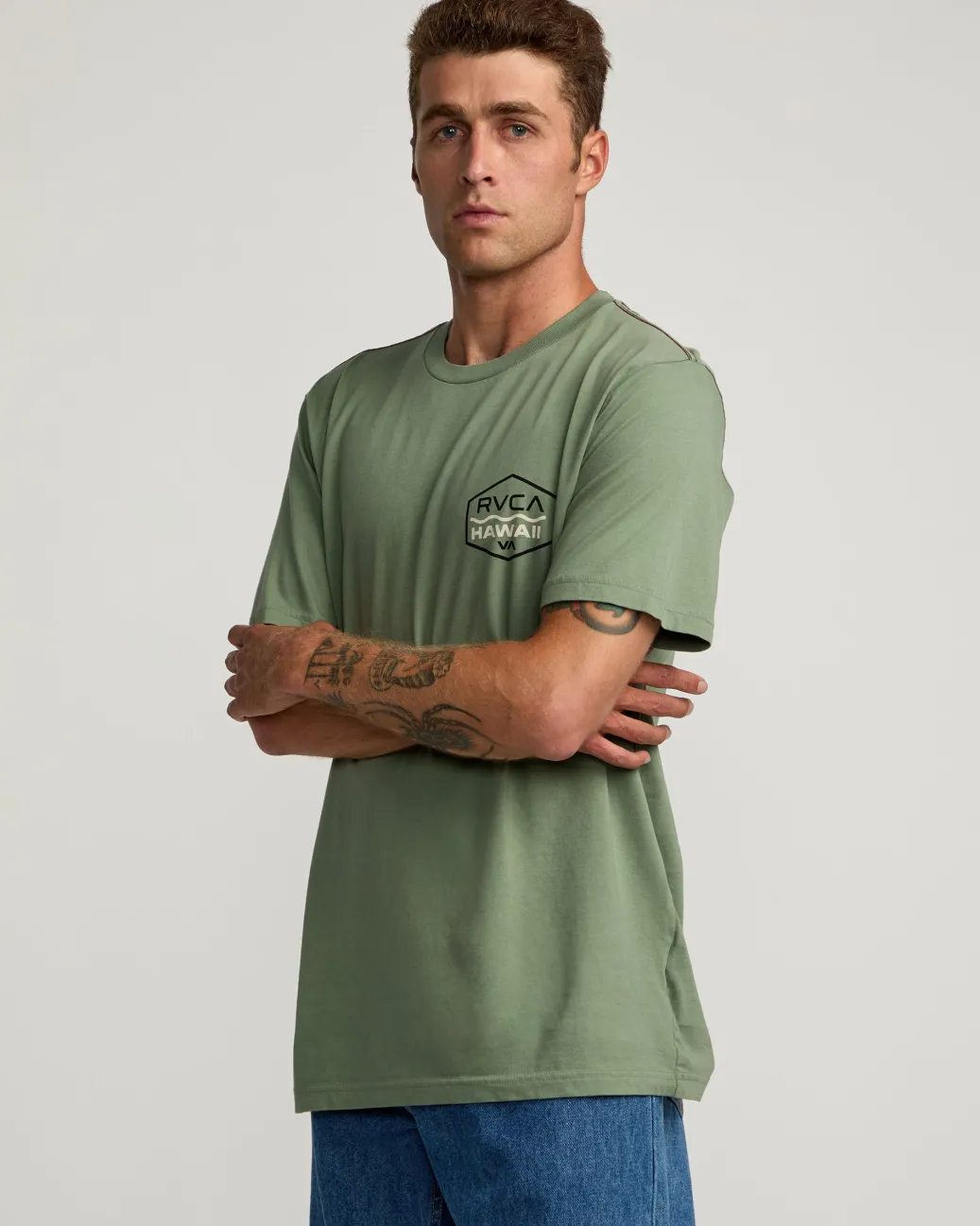 RVCA Tees / Tanks>PALM SHIELD TEE