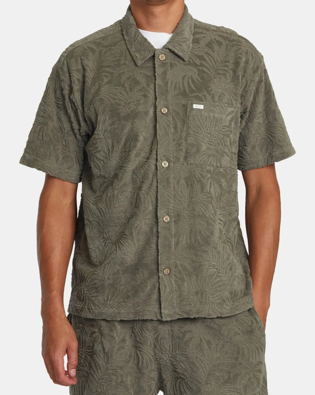 RVCA Shirts / Flannels>PALMS DOWN SHORT SLEEVE SHIRT