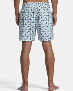 RVCA 16"-17" Outseam>PERRY 17" ELASTIC WAIST BOARDSHORTS
