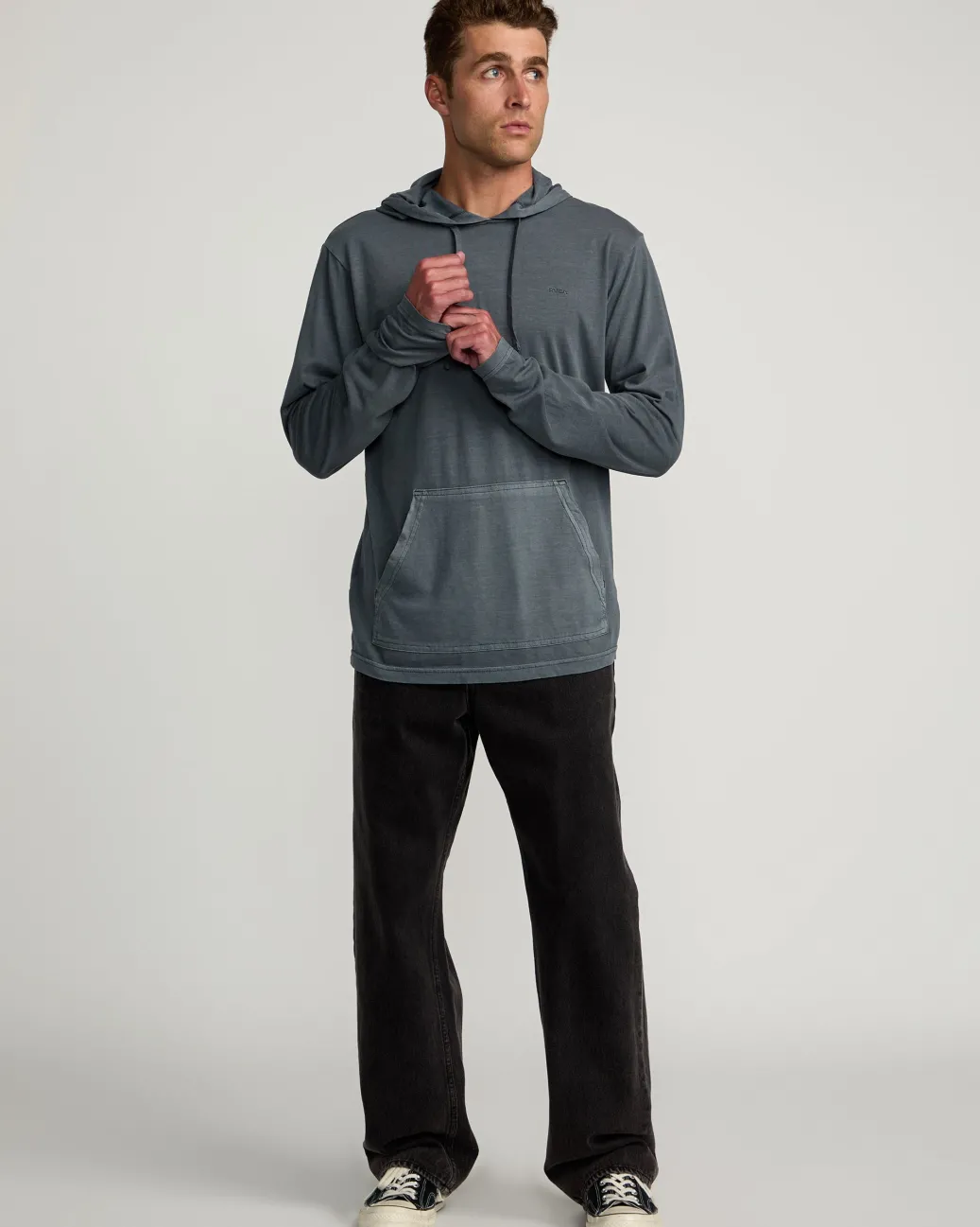 RVCA Hoodies / Sweatshirts>PTC PIGMENT HOODED LONG SLEEVE TEE