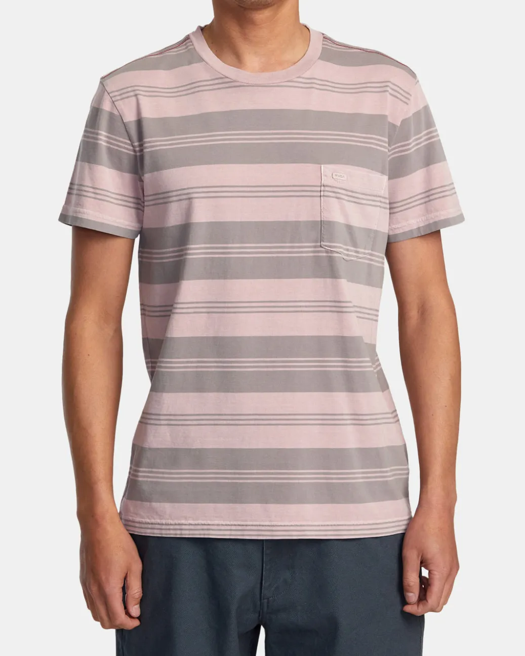 RVCA Tees / Tanks>PTC STRIPE SHORT SLEEVE KNIT