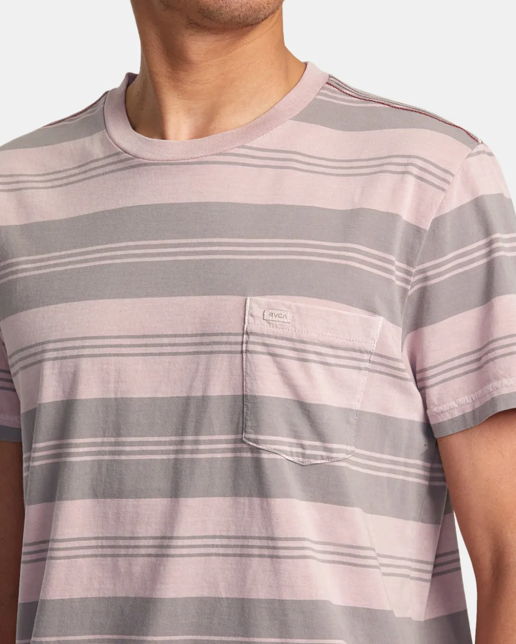 RVCA Tees / Tanks>PTC STRIPE SHORT SLEEVE KNIT