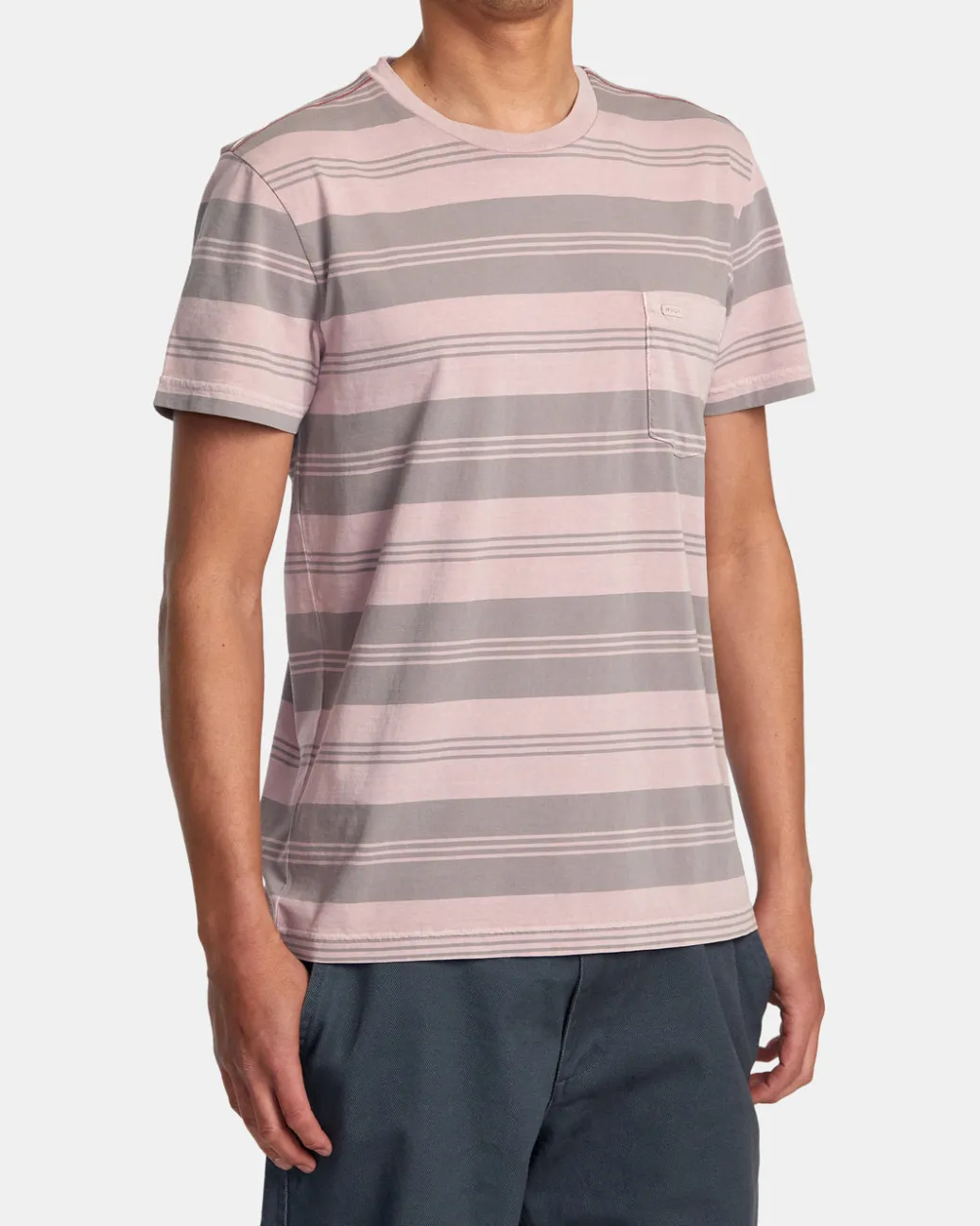 RVCA Tees / Tanks>PTC STRIPE SHORT SLEEVE KNIT