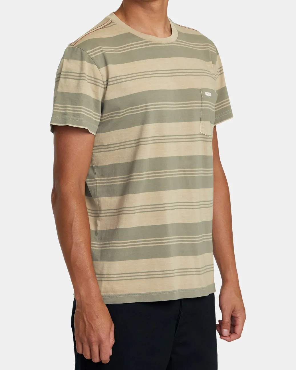 RVCA Tees / Tanks>PTC STRIPE SHORT SLEEVE KNIT