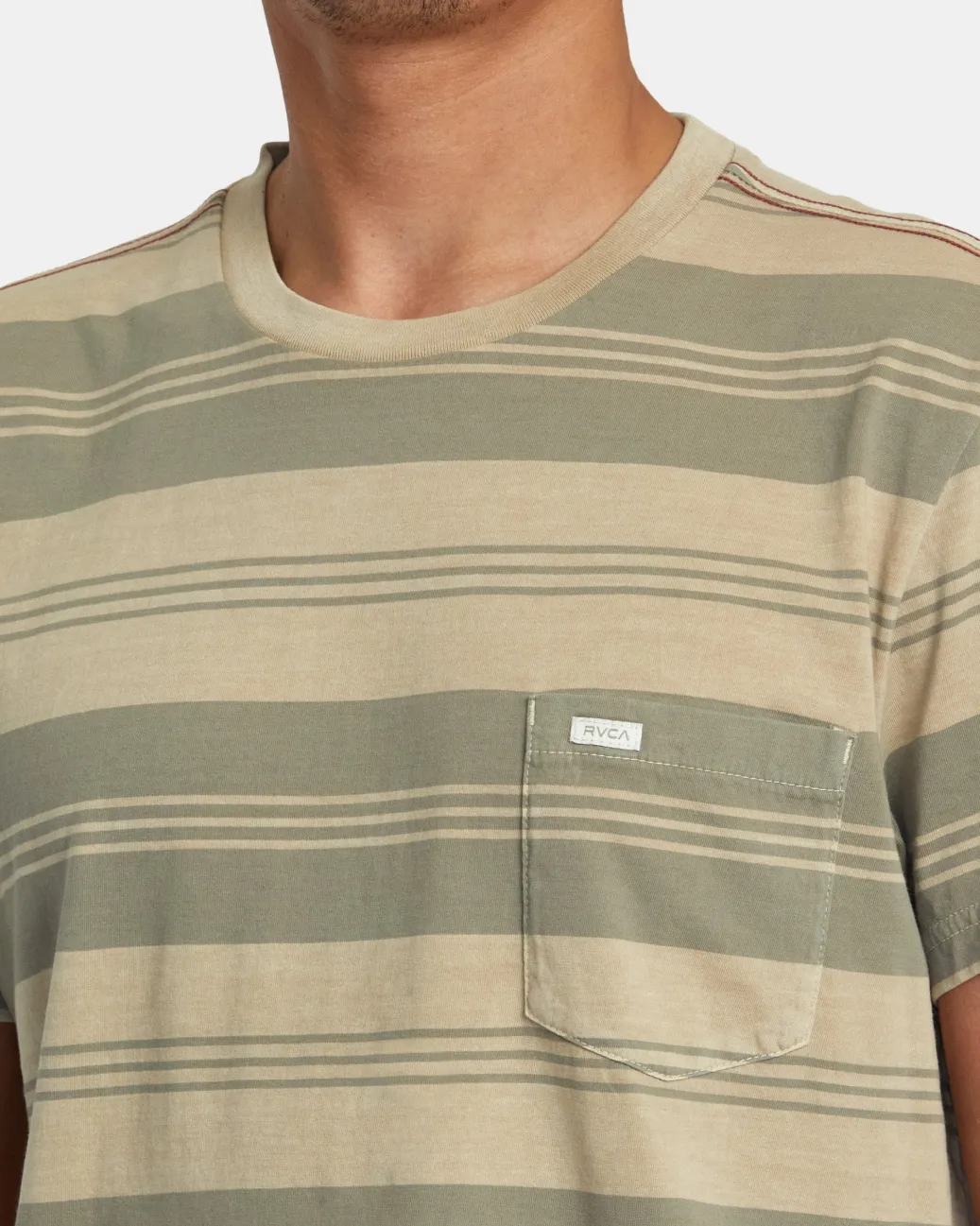 RVCA Tees / Tanks>PTC STRIPE SHORT SLEEVE KNIT
