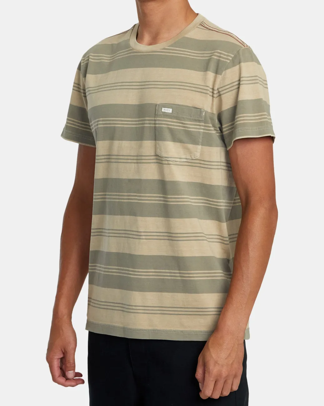 RVCA Tees / Tanks>PTC STRIPE SHORT SLEEVE KNIT