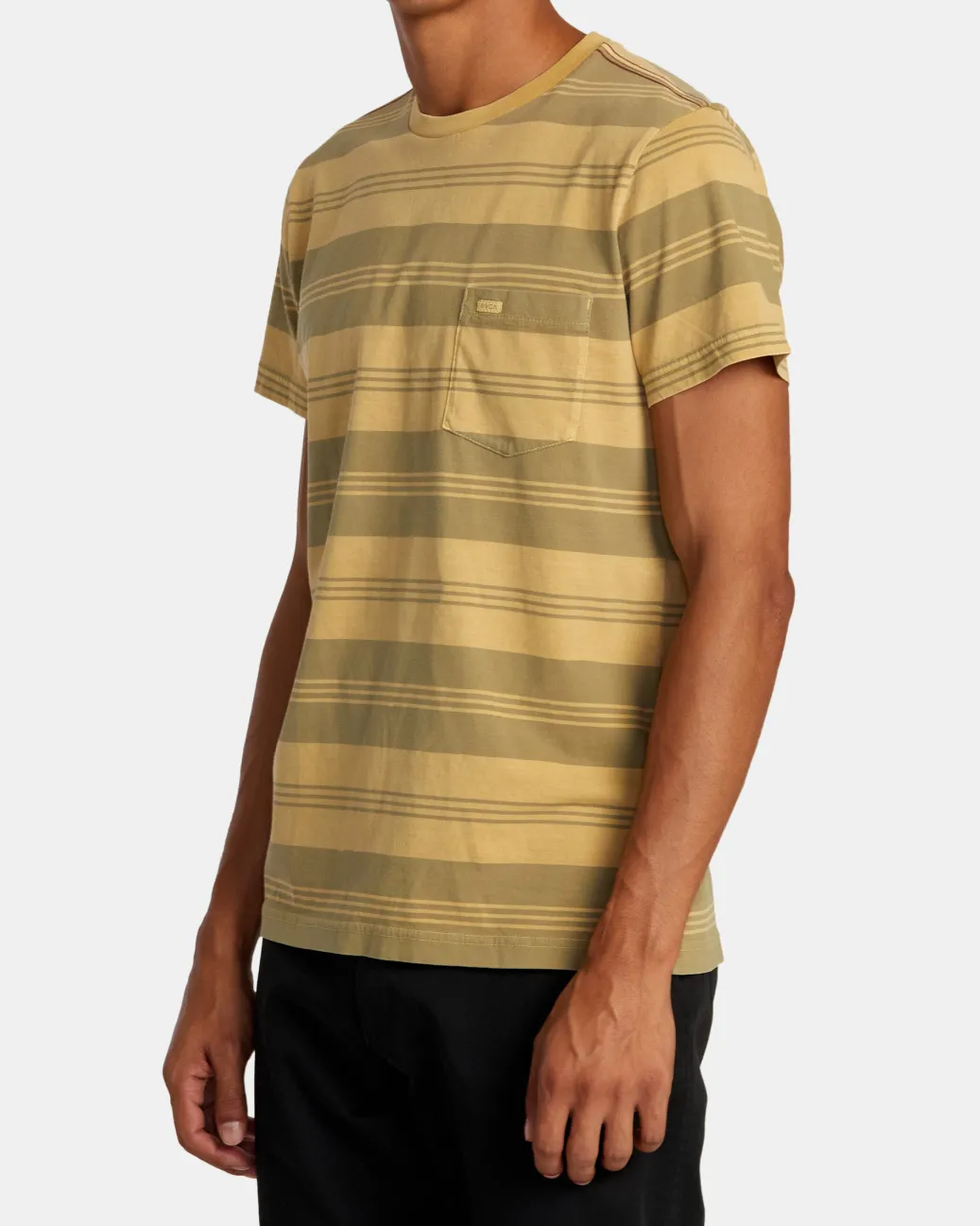 RVCA Tees / Tanks>PTC STRIPE SHORT SLEEVE KNIT