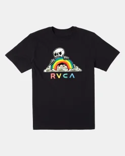 RVCA Tees / Tanks>RAINBOW SKULLS TEE