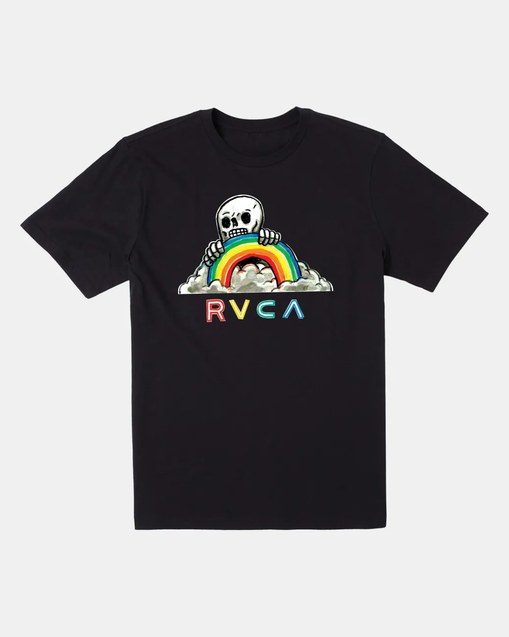 RVCA Tees / Tanks>RAINBOW SKULLS TEE