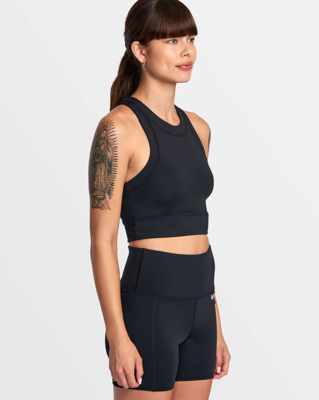Women RVCA Workout Tops|Sport Bras>RIBBED FITTED TANK TOP