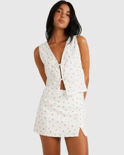 Women RVCA Tops>ROSE BUD TOP