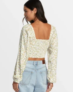 Women RVCA Tops>SAINT TOP LONG SLEEVE SHIRT