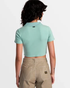 Women RVCA Tops>SELECTS CHASE POLO KNIT