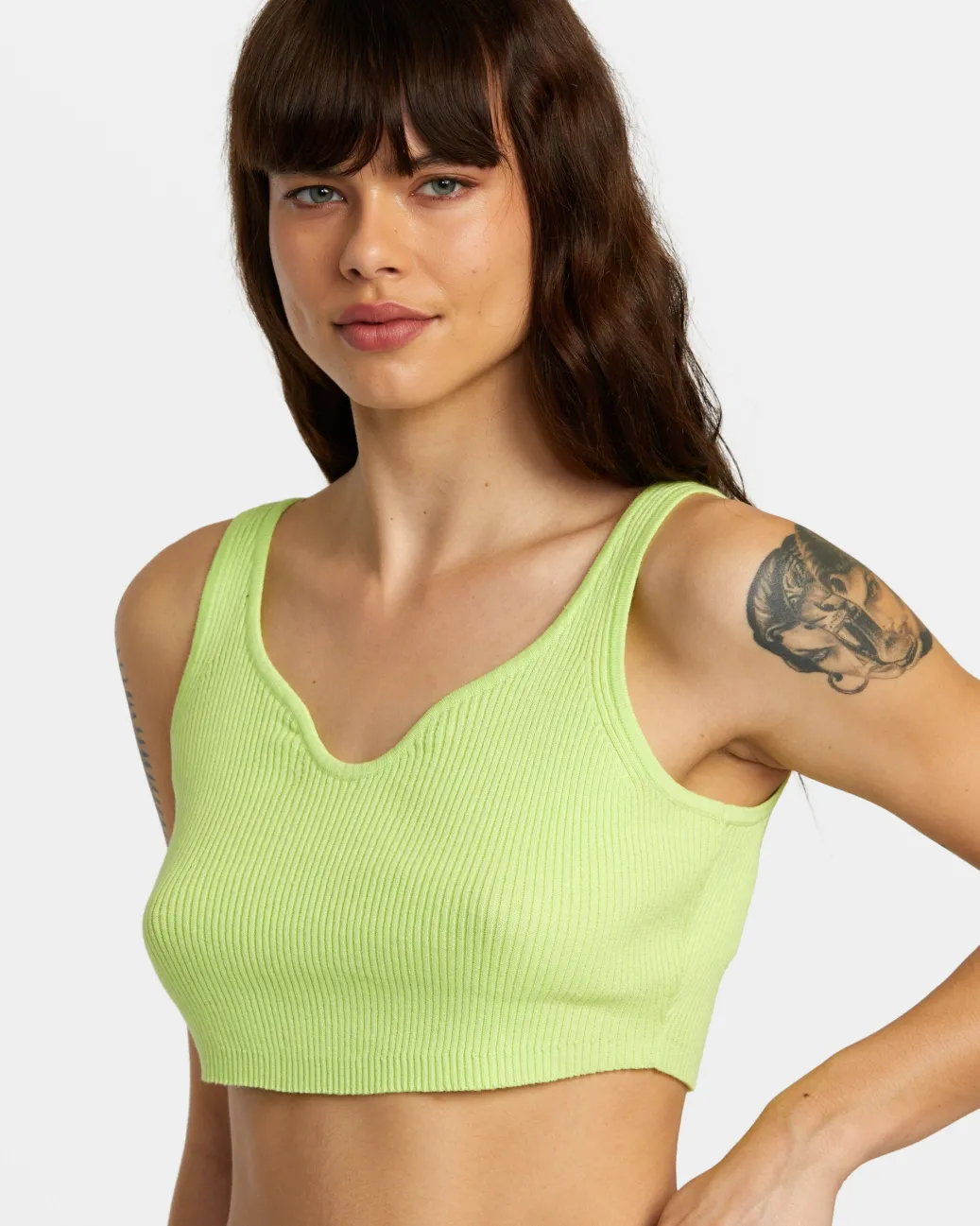 Women RVCA Tops>SELECTS ROUNDABOUT SWEATER TANK V-NECK SWEATER