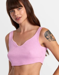 Women RVCA Tops>SELECTS ROUNDABOUT SWEATER TANK V-NECK SWEATER