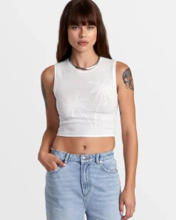 Women RVCA Tops>SELECTS SHIVER SWEATER TANK CREW NECK SWEATER