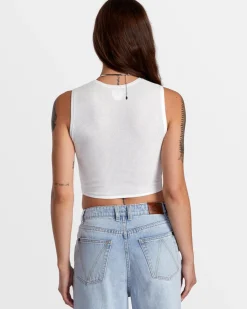 Women RVCA Tops>SELECTS SHIVER SWEATER TANK CREW NECK SWEATER