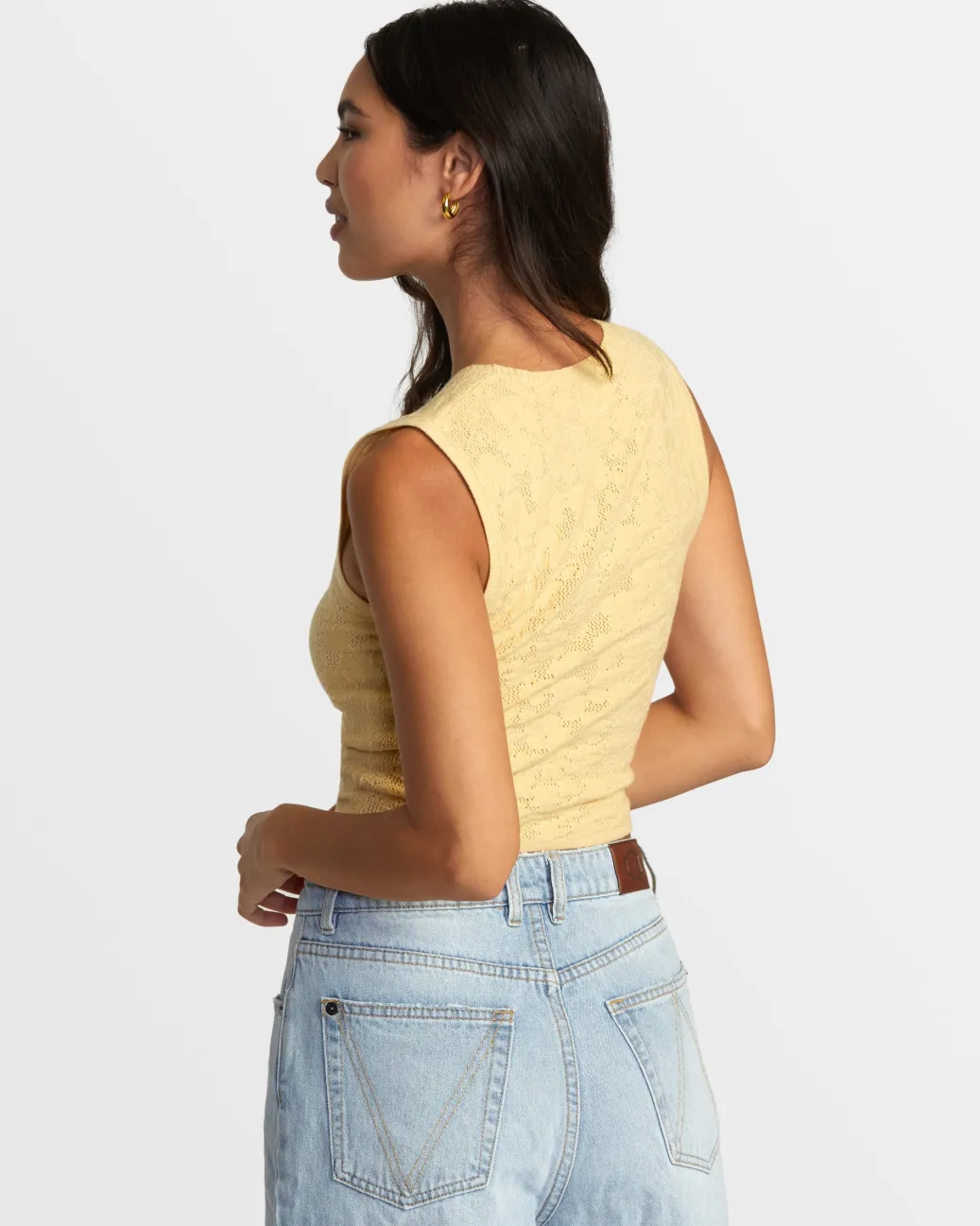 Women RVCA Tops>SELECTS SHIVER SWEATER TANK CREW NECK SWEATER