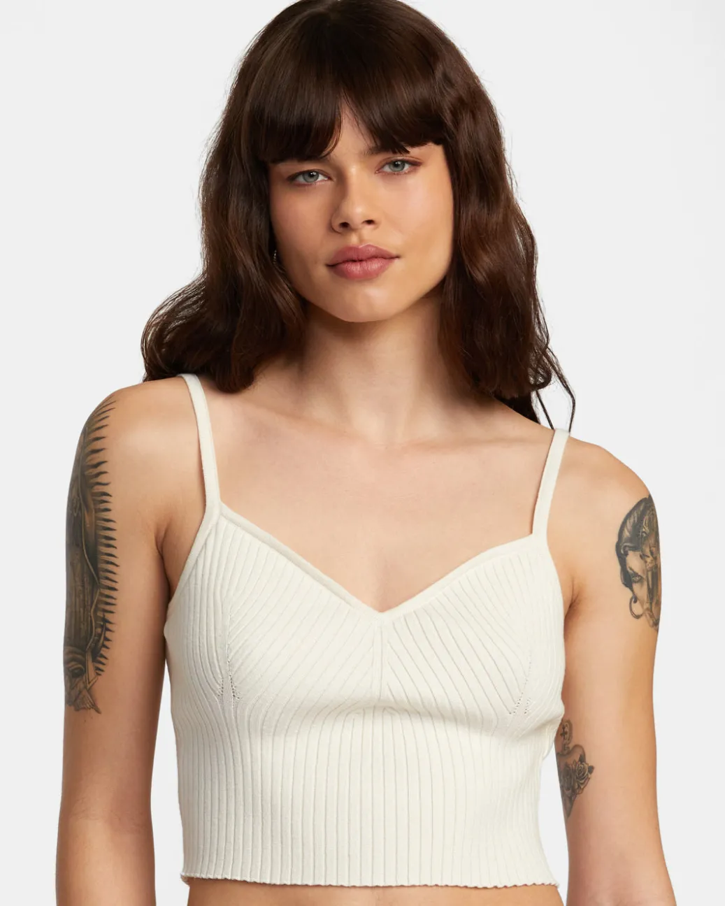 Women RVCA Sweaters|Tops>SILHOUETTE KNITTED TANK