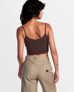 Women RVCA Sweaters|Tops>SILHOUETTE KNITTED TANK