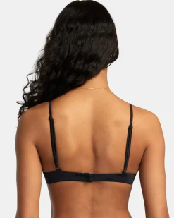 Women RVCA Bikini Tops|Bikini Tops>SOLID INVERTED V-WIRE BRA BIKINI TOP