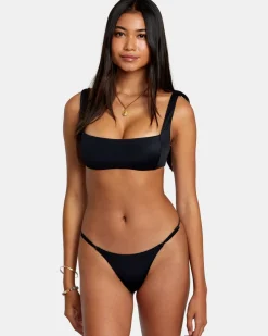 Women RVCA Bikini Tops|Bikini Tops>SOLID SQUARE BRALETTE BIKINI TOP