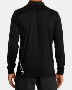 RVCA Workout Shirts>SPORT VENT LONG SLEEVE POLO TEE