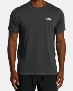 RVCA Workout Shirts|Tees / Tanks>SPORT VENT STRIPE TECHNICAL SHORT SLEEVE TOP