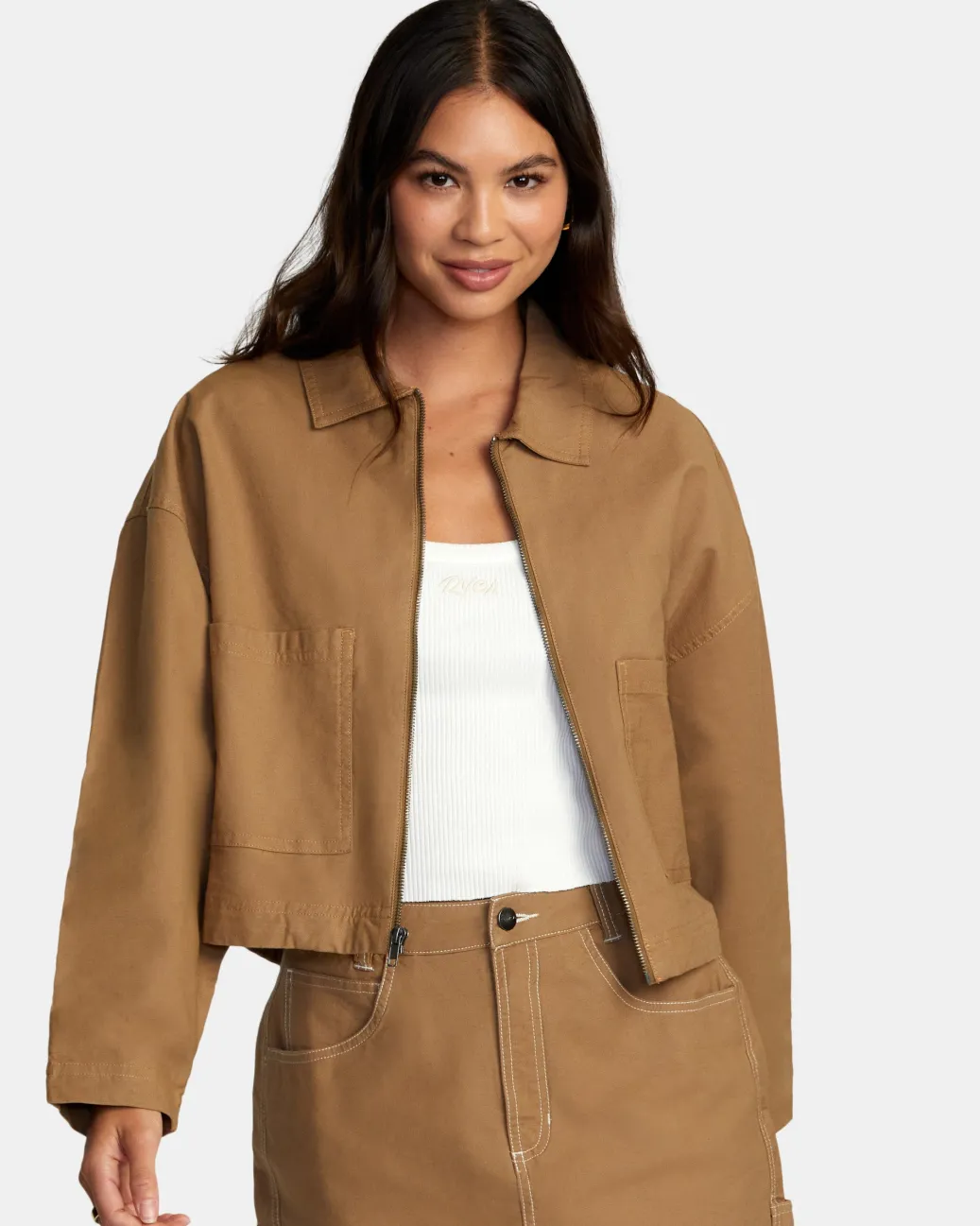 Women RVCA Jackets>SPRING SHIFT LONG SLEEVE SHACKET