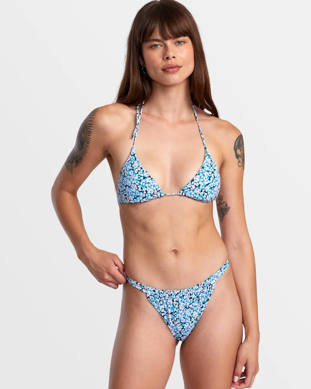 Women RVCA Bikini Bottoms|Bikini Bottoms>SPRINKLES DOUBLE STRAP SKIMPY BIKINI BOTTOMS