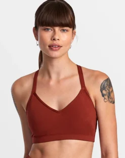 Women RVCA Workout Tops|Sport Bras>STRAPPED SPORTS BRA