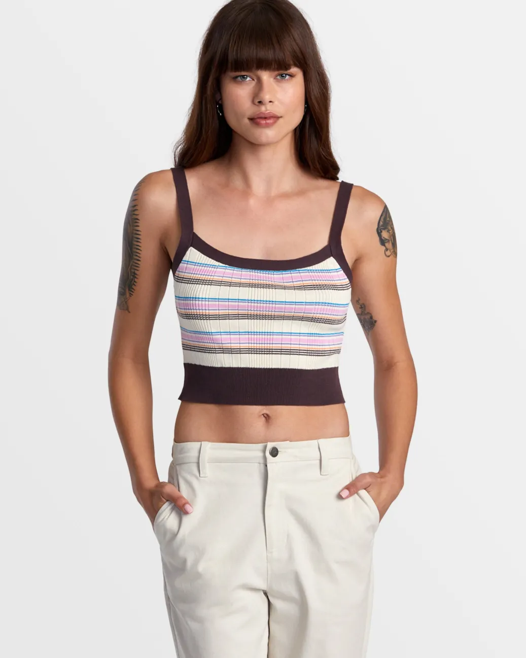 Women RVCA Tops>TATUM SWEATER TANK TOP