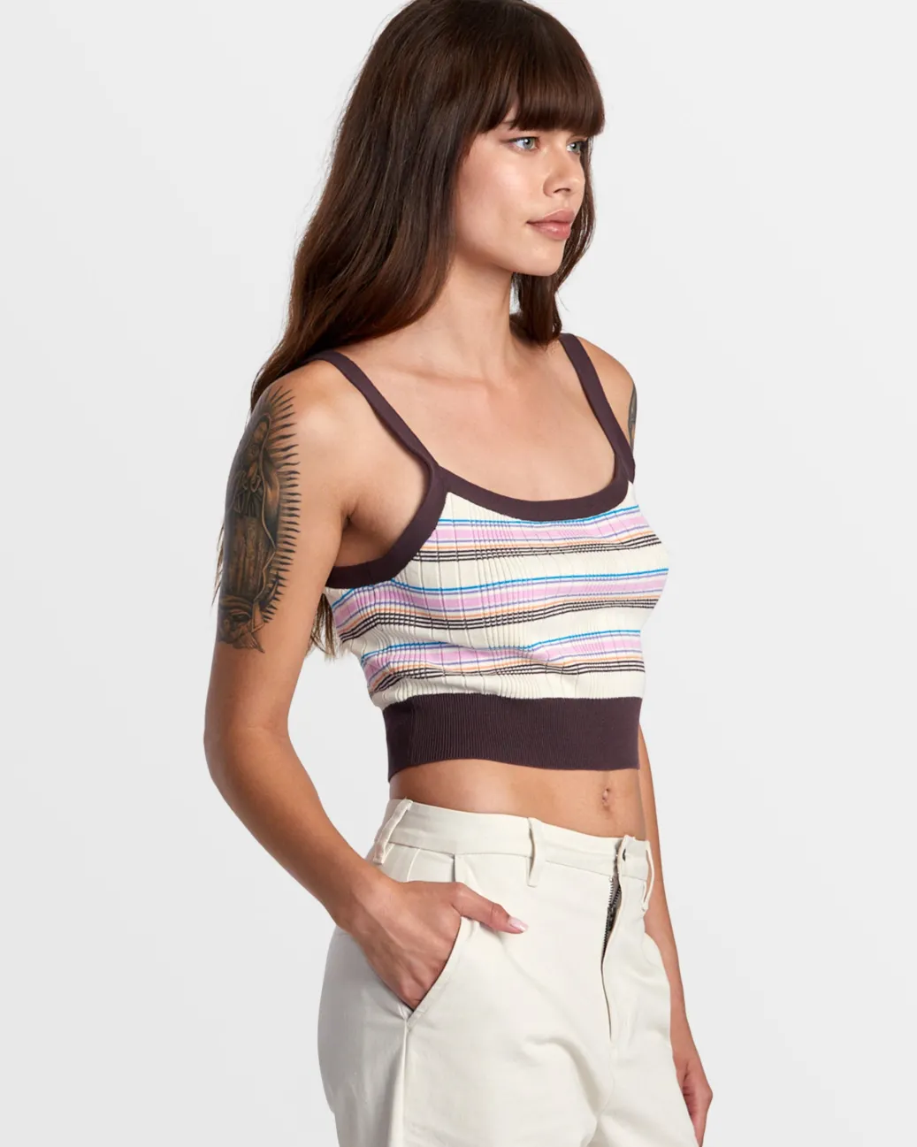 Women RVCA Tops>TATUM SWEATER TANK TOP