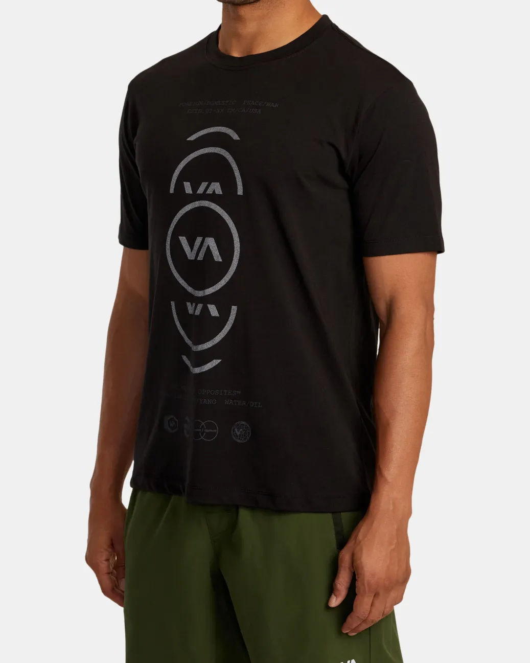 RVCA Workout Shirts|Tees / Tanks>VA CIRCLE SPLITTER TEE