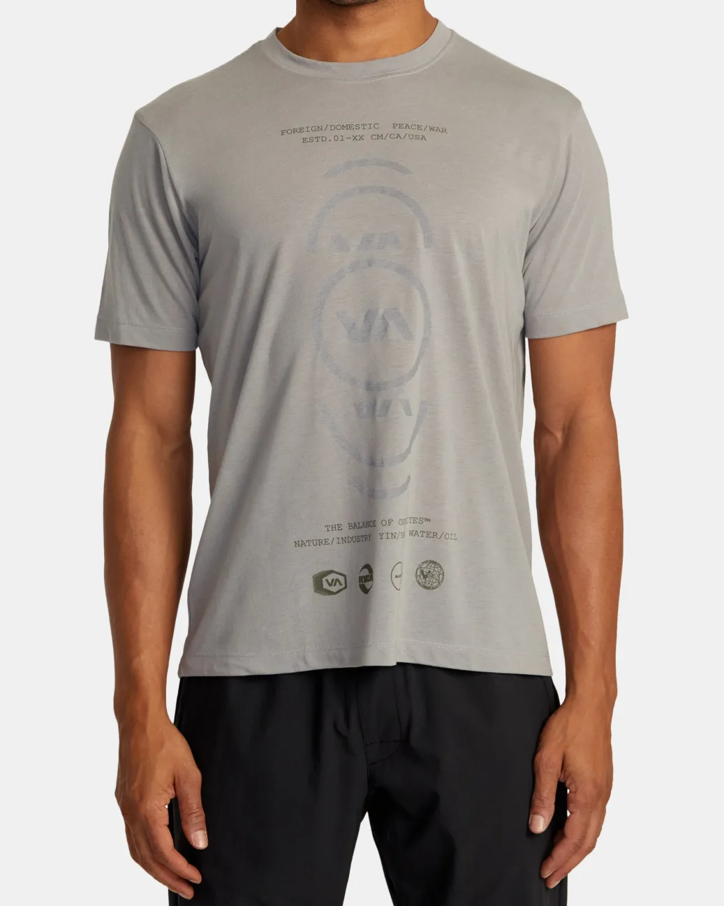 RVCA Workout Shirts|Tees / Tanks>VA CIRCLE SPLITTER TEE