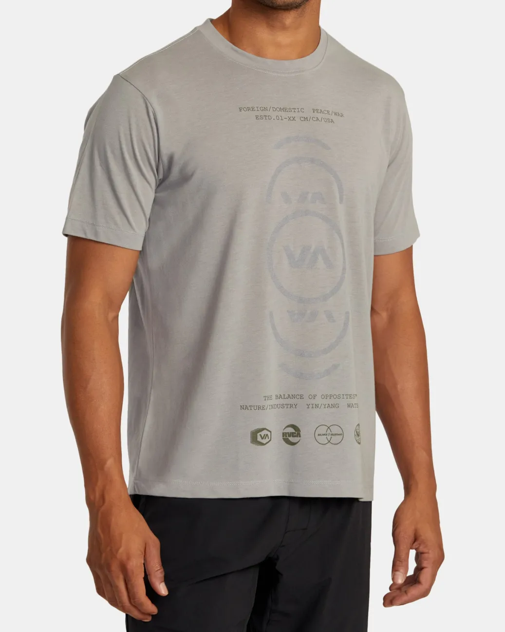 RVCA Workout Shirts|Tees / Tanks>VA CIRCLE SPLITTER TEE