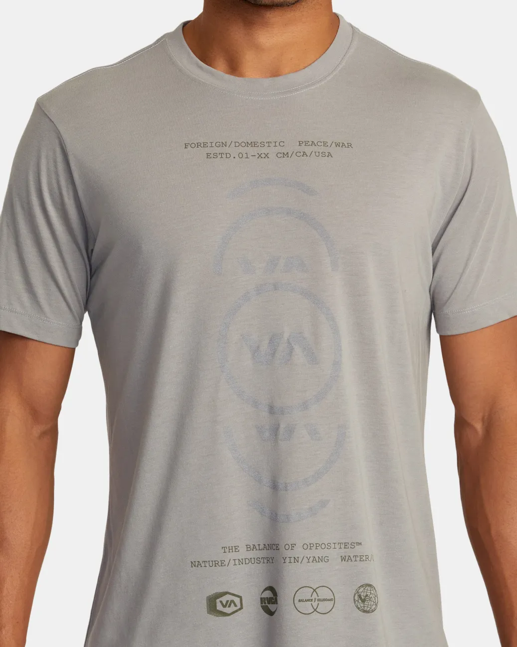 RVCA Workout Shirts|Tees / Tanks>VA CIRCLE SPLITTER TEE