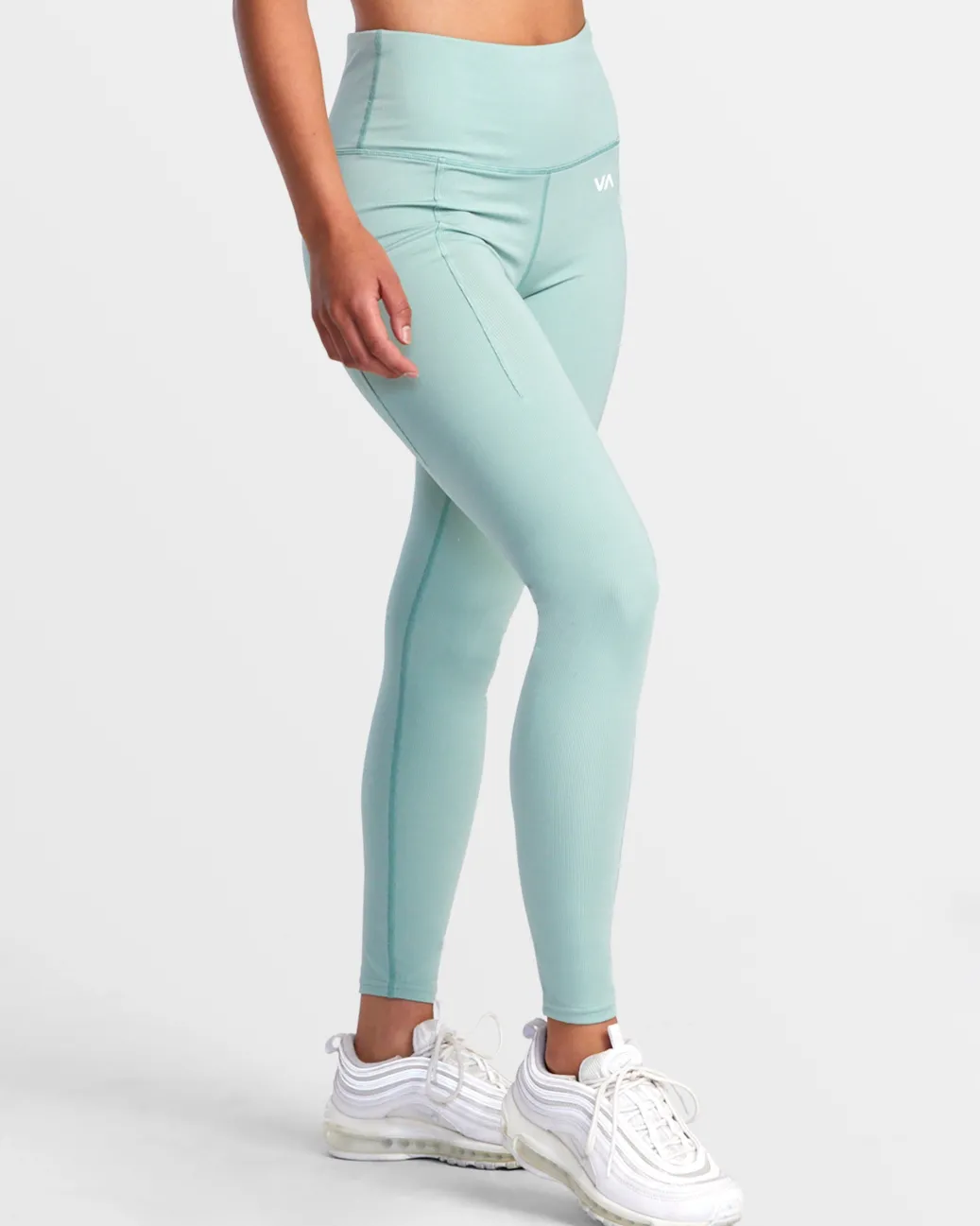 Women RVCA Compression Clothing|Workout Leggings / Joggers>VA ESSENTIAL HIGH WAIST LEGGINGS