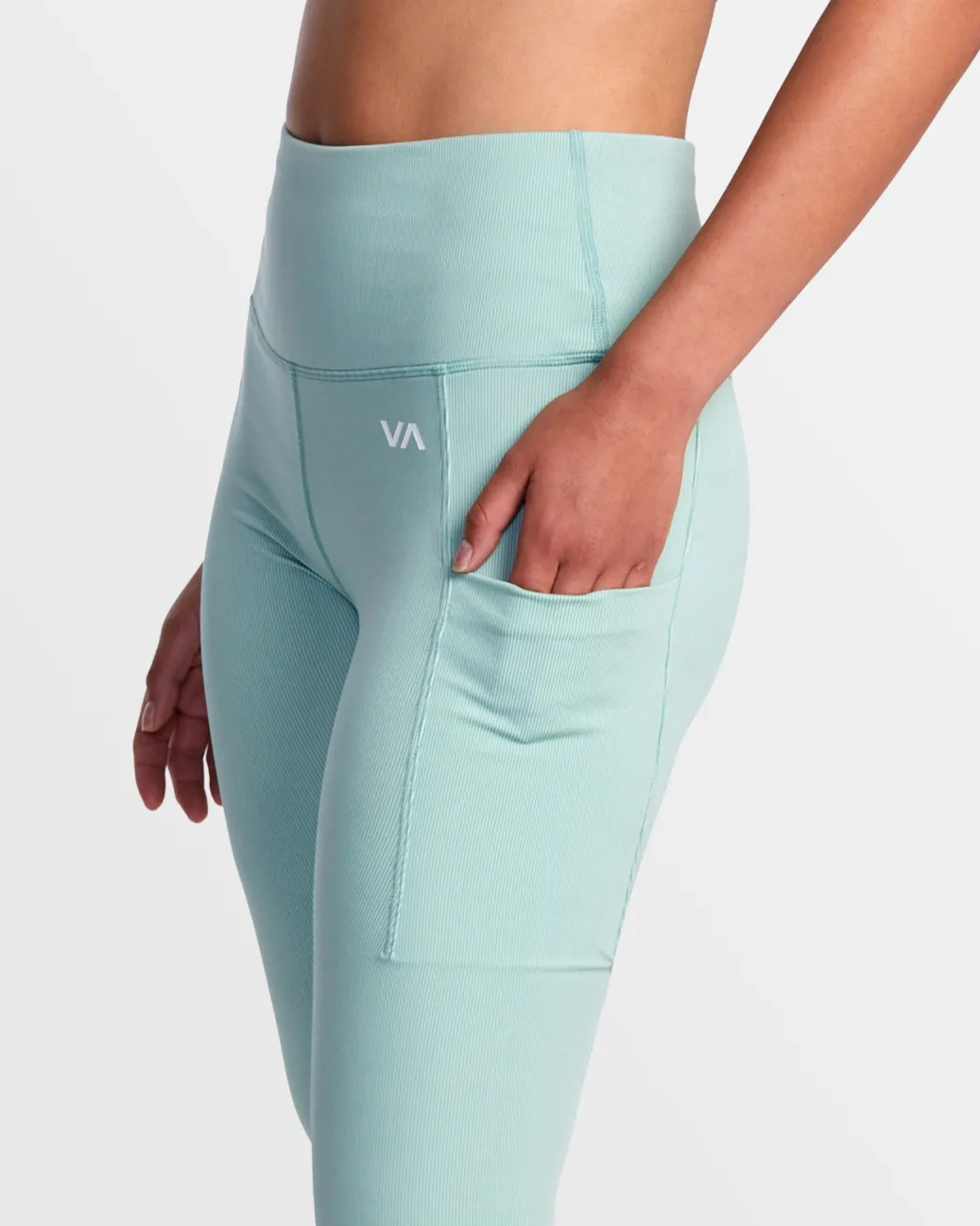 Women RVCA Compression Clothing|Workout Leggings / Joggers>VA ESSENTIAL HIGH WAIST LEGGINGS