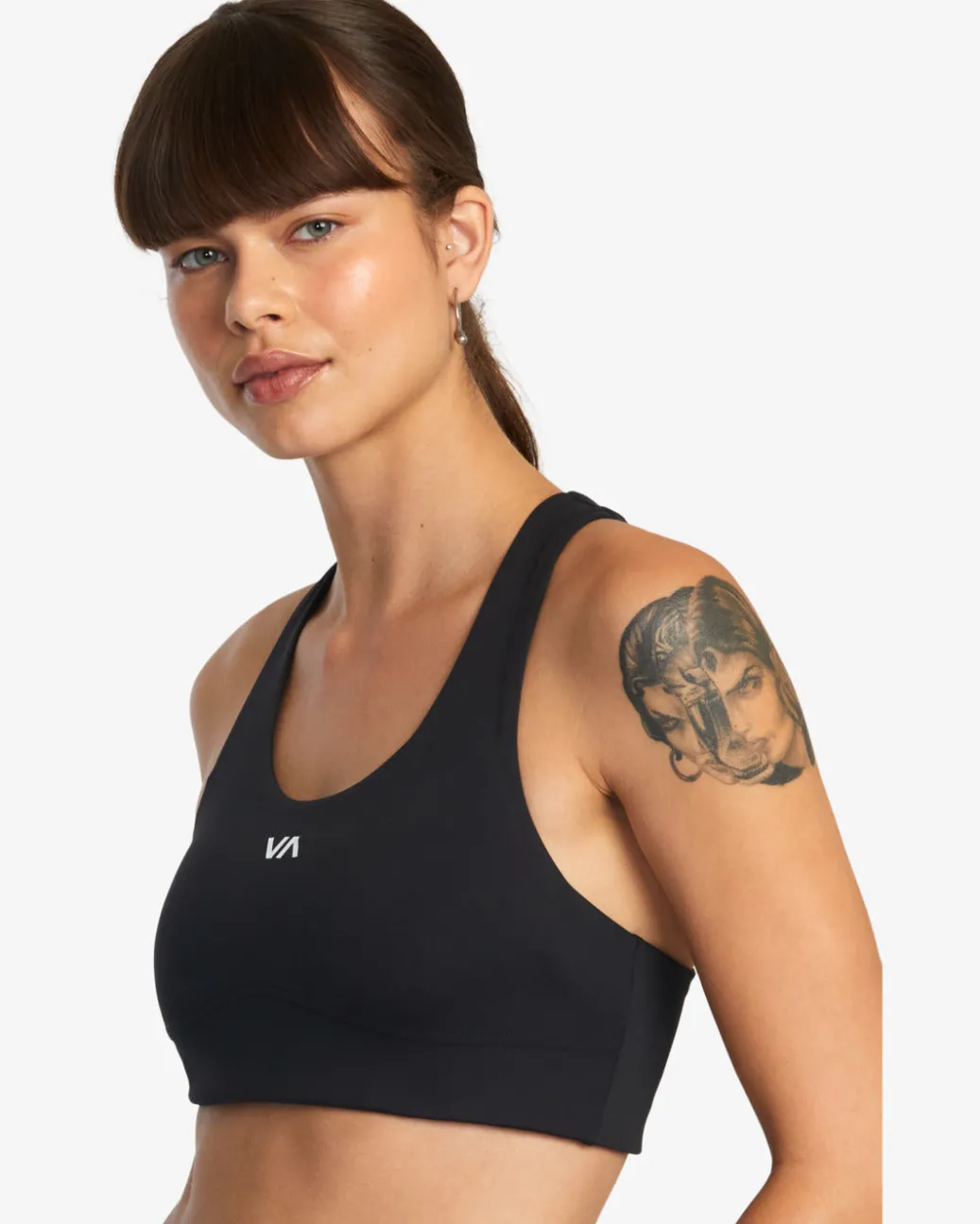 Women RVCA Compression Clothing|Sport Bras>VA ESSENTIAL MID II BRA