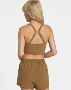 Women RVCA Compression Clothing|Athletic Shorts>VA ESSENTIAL MID-RISE YOGGER X TECHNICAL TRAINING SHORTS