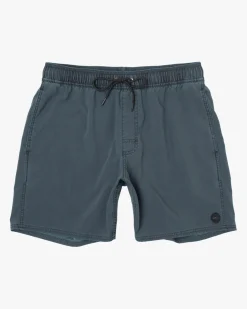RVCA Boardshorts / Trunks|16"-17" Outseam>VA PIGMENT ELASTIC WAIST 17" BOARDSHORTS